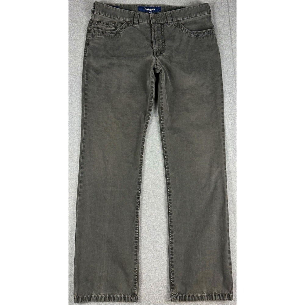 Gardeur Nevio Mens Pants 36x30 Gray Regular Fit Straight Leg